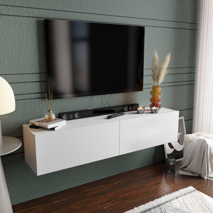 Hanah Home Soporte de TV Escandinavo Blanco
